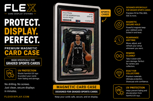 FlexDisplay Graded Sports Card Display System (6 Displays)