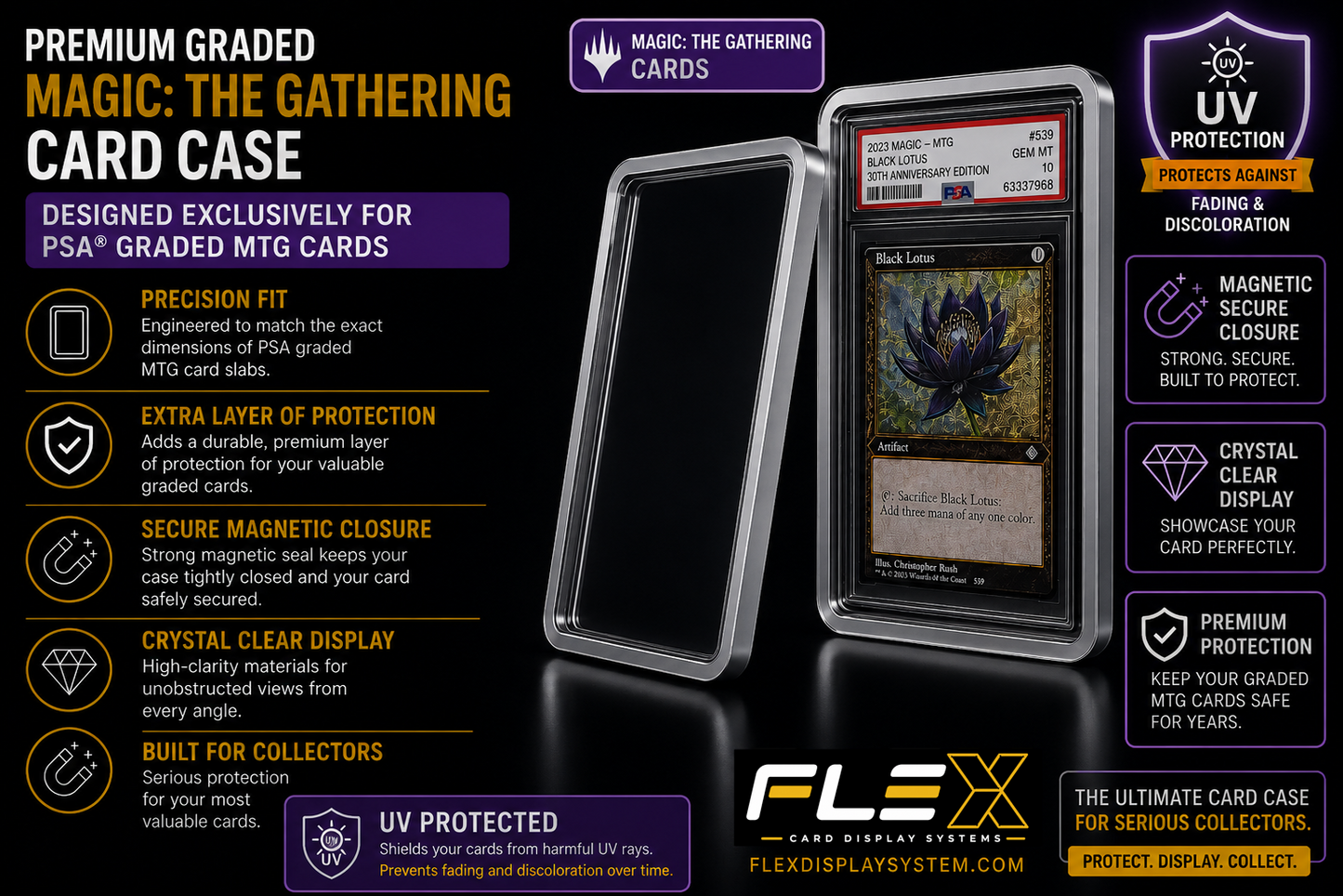 FlexDisplay Graded MTG Card Display System (6 Displays)