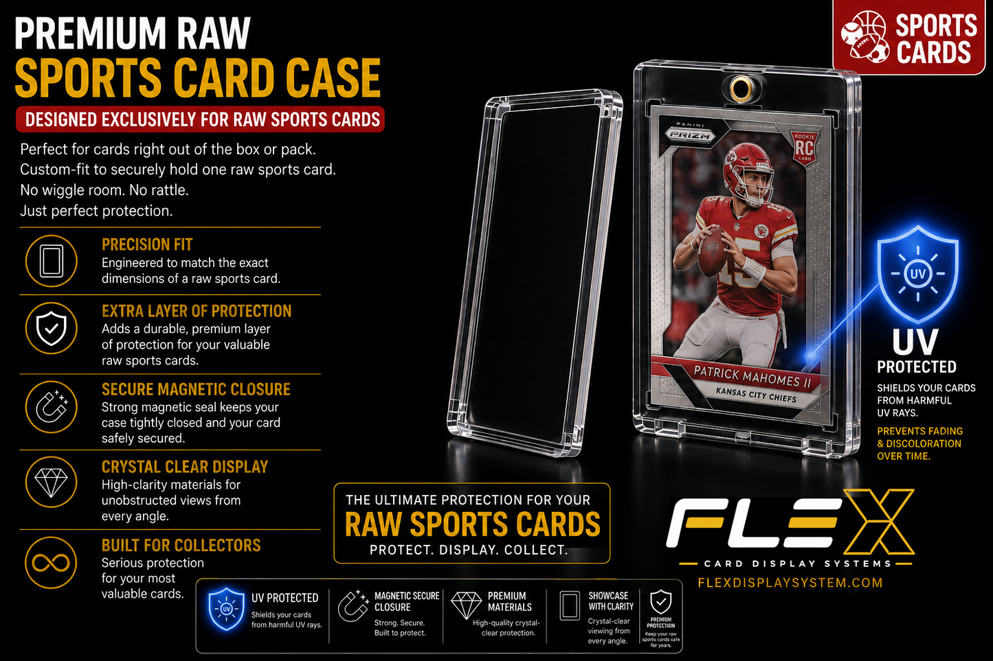 FlexDisplay Sports Card Display System (4 Displays)