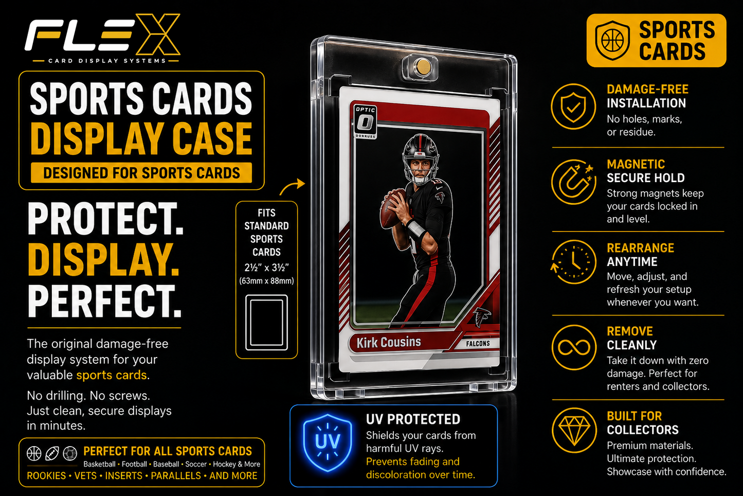 FlexDisplay Sports Card Display System (4 Displays)
